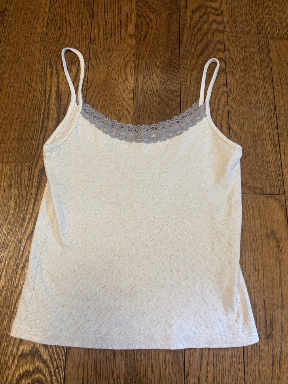 Brandy Melville Cami with Gray Lace Trim